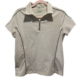 Tail Tech Gold Tan Golf Polo Shirt with Black Accents Size M